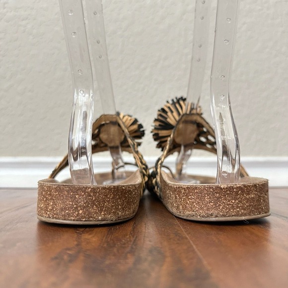 ULLA JOHNSON Netta Toe-Ring Weaved Sandal Pom-Pom Multi - Picture 8 of 11